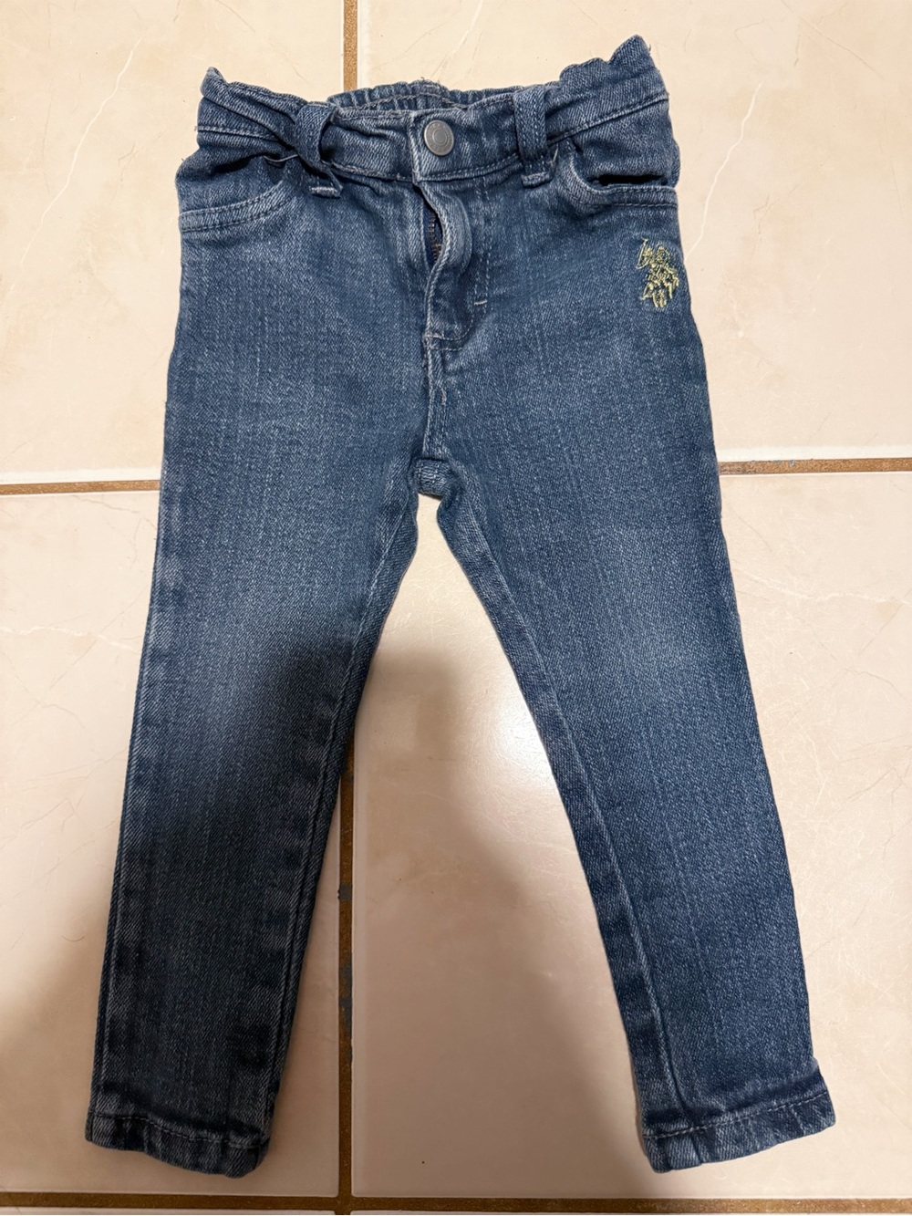 U.S. Polo Assn. Blue Stretch Denim Pants for Kids